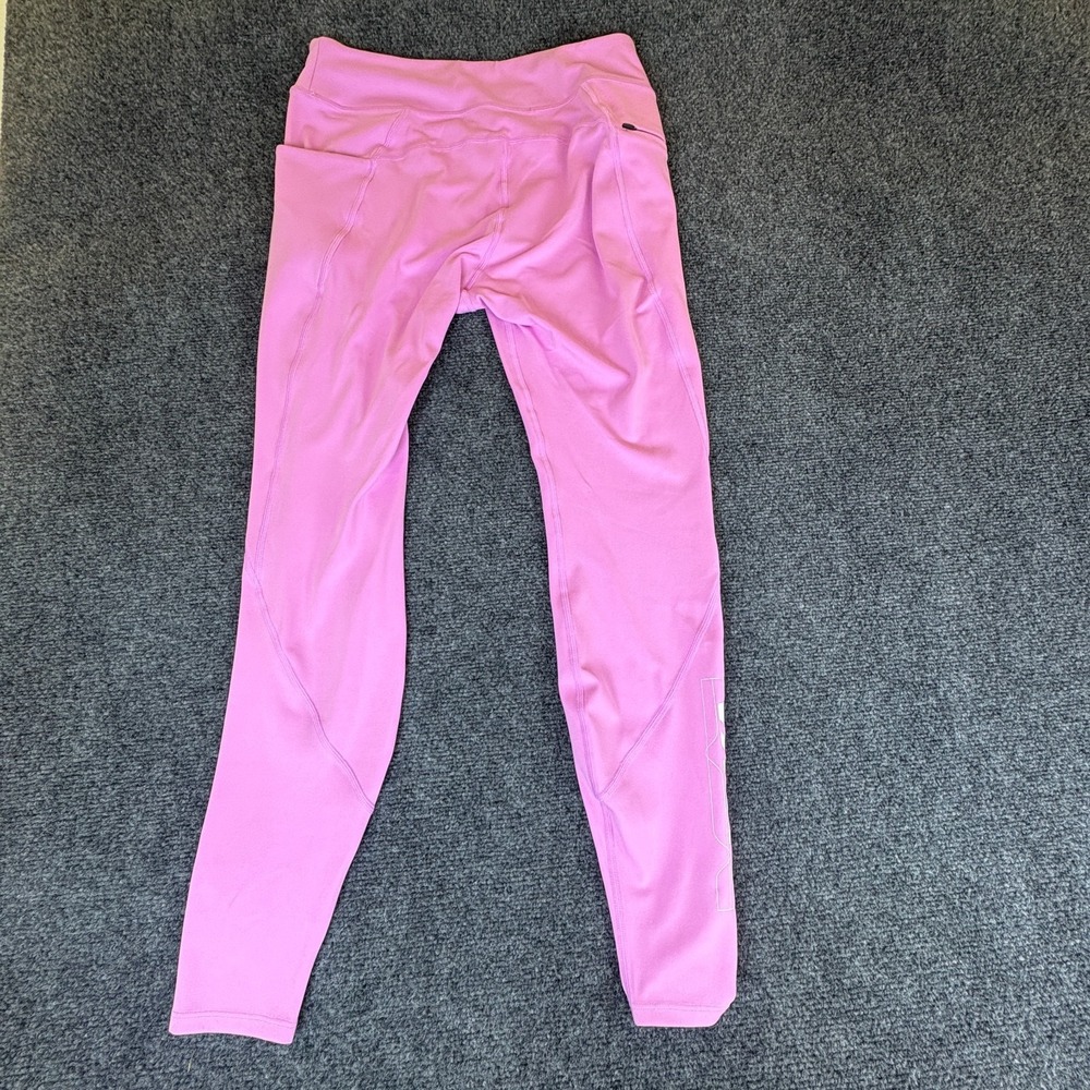 Hoka‎ One One Ankle Leggings Womens L 28x26 Pink Zipper Pocket Performance Yoga